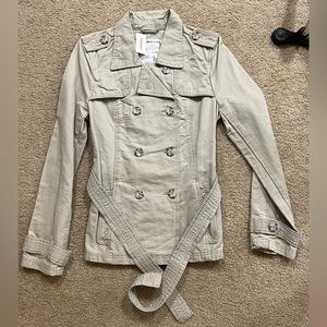 Aéropostale Cream Jacket With Ties